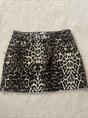 Pink Lily Leopard Print Mini Skirt - Brown, Black, Cream